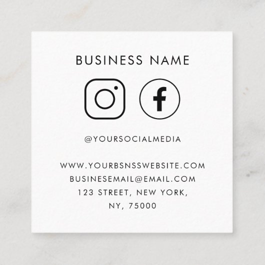 Carte De Réduction Logo en Merci blanc Code QR personnalisé Petite en (Dos)