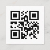 Carte De Réduction Logo personnalisé QR Code Social Media Merci Blanc (Dos)