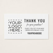 Carte de réduction Logo Simple Promo Code Coupon (Devant)