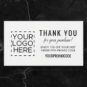 Carte de réduction Logo Simple Promo Code Coupon