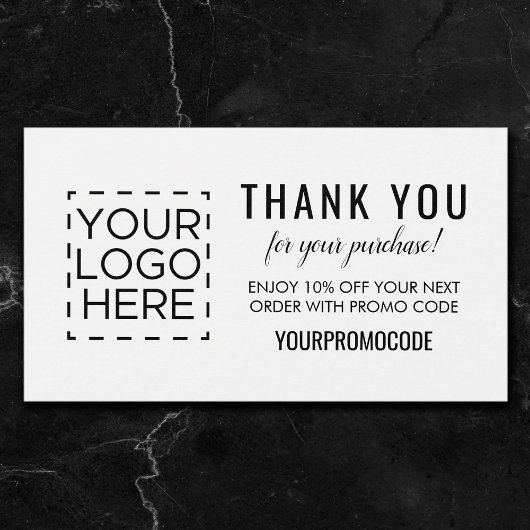 Carte de réduction Logo Simple Promo Code Coupon