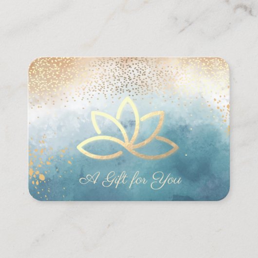 Carte De Réduction Lotus d'or,Confettis,Eclaboussure de peinture (Devant)