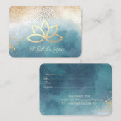 Carte De Réduction Lotus d'or,Confettis,Eclaboussure de peinture (Devant / Derrière)