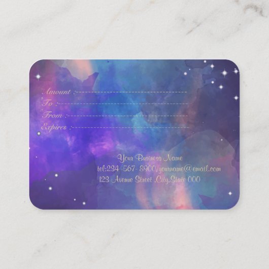 Carte De Réduction Lotus Parties scintillant or, Confetti, Aquarelle (Dos)