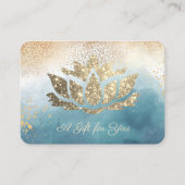 Carte De Réduction Lotus Parties scintillant Or, Confetti, Paint Spla (Devant)