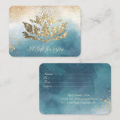 Carte De Réduction Lotus Parties scintillant Or, Confetti, Paint Spla (Devant / Derrière)