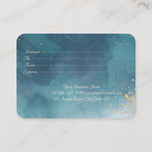 Carte De Réduction Lotus Parties scintillant Or, Confetti, Paint Spla (Dos)