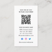 Carte De Réduction Loyauté du logo commercial vertical Code QR noir b (Dos)