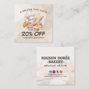 Carte De Réduction Magasin de Boulangerie Pâtissier Dessert Sucreries