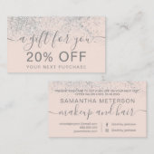 Carte De Réduction Maquillage cheveux argent parties scintillant past (Devant / Derrière)