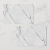 Carte De Réduction Marbre Blanc (Devant / Derrière)
