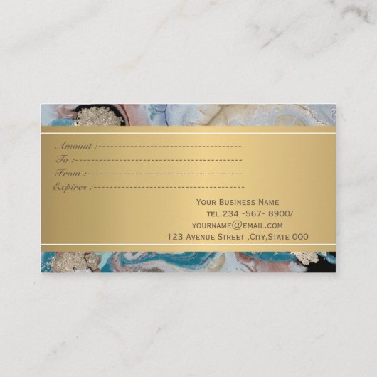 Carte De Réduction Marbre de coiffeur afro-américain, Confetti (Dos)