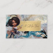 Carte De Réduction Marbre de coiffeur afro-américain, Confetti (Devant)