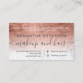 Carte De Réduction Marbre doré rose moderne à l'ombre professionnel (Dos)