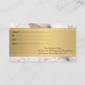 Carte De Réduction Marbre géométrique Rose or tendance (Dos)