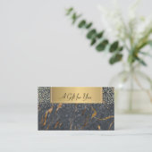 Carte De Réduction Marbre gris doré confetti tendance cool (Debout devant)