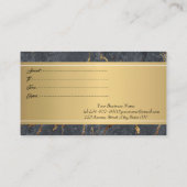 Carte De Réduction Marbre gris doré confetti tendance cool (Dos)