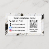 Carte De Réduction Marbre noir et blanc (Dos)