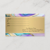 Carte De Réduction Marbre Violet Bleu Professionnel Or Confetti (Dos)