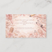 Carte De Réduction Marque de coiffeur florale romantique (Dos)