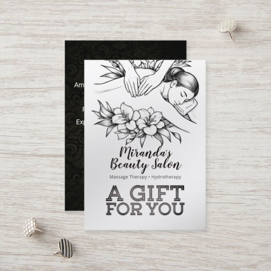 Carte De Réduction Massage Thérapie Guérison Mains Énergie Spa Bien-ê (Devant/Arrière en situation)