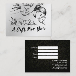 Carte De Réduction Massage Thérapie Guérison Mains Énergie Spa Bien-ê