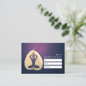 Carte De Réduction Méditation de l'instructeur YOGA Pose Bodhi Coupe  (Debout devant)