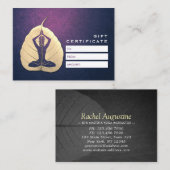 Carte De Réduction Méditation de l'instructeur YOGA Pose Bodhi Coupe  (Devant / Derrière)