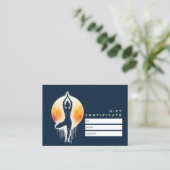 Carte De Réduction Méditation Yoga Instructeur Arbre Pose Pleine lune (Debout devant)