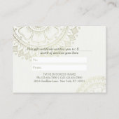 Carte De Réduction Méditation Yoga Instructeur Blue Gold Mandala Cade (Dos)