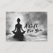 Carte De Réduction Méditation Yoga Instructeur Lotus Pose Peinture à  (Devant)