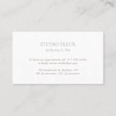 Carte De Réduction Menthe et blanc | Flore minimale chic (Dos)