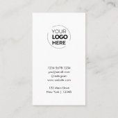 Carte De Réduction Merci Blanc élégant moderne Logo d'affaires (Dos)