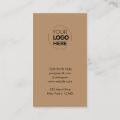 Carte De Réduction Merci Brown Design moderne Logo d'affaires (Dos)