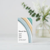 Carte De Réduction Merci Business Logo Boutique moderne (Debout devant)