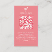 Carte De Réduction Merci | Cocktail d'affaires Modern Pink (Dos)