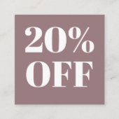 Carte De Réduction Merci de typographie moderne Petites entreprises (Devant)