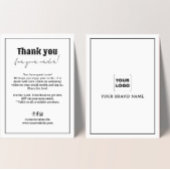 Carte de réduction Merci de typographie rétro