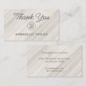 Carte De Réduction Merci du nom du Spa naturel (Devant / Derrière)