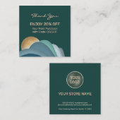 Carte De Réduction Merci | Logo d'entreprise Moderne Boho (Devant / Derrière)