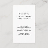 Carte De Réduction Merci! Logo des petites entreprises Pastels modern (Dos)