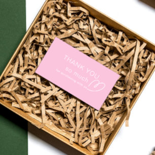 Carte De Réduction Merci Logo Loyauté Moderne Boutique Rose Code QR