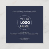 Carte De Réduction Merci moderne Script Marine minimale (Dos)