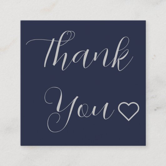 Carte De Réduction Merci moderne Script Marine minimale (Devant)