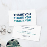 Carte De Réduction Merci Petite entreprise Moderne Bleu Ombre<br><div class="desc">Ce n'est pas n'importe quelle carte de réduction, c'est un étreinte turquoise bleu à l'ombre de votre petit biz fave ! ✨ pastels modernes vous remercient à côté du nom de votre petite entreprise, des détails de votre offre ainsi que du code de réduction avec les détails de l'entreprise sur...</div>