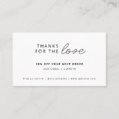Carte De Réduction Merci pour l'amour | Commande d'entreprise moderne (Devant)