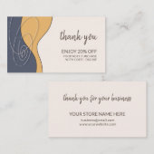 Carte De Réduction Merci pour votre fidélité professionnelle (Devant / Derrière)