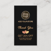 Carte de réduction Merci Store avec logo d'entrepr (Devant)