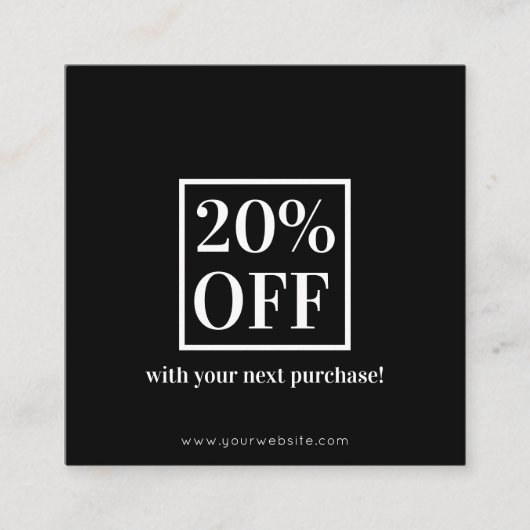 Carte de réduction minimaliste (Devant)