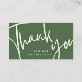 Carte de réduction minimaliste à feuillage persist (Devant)